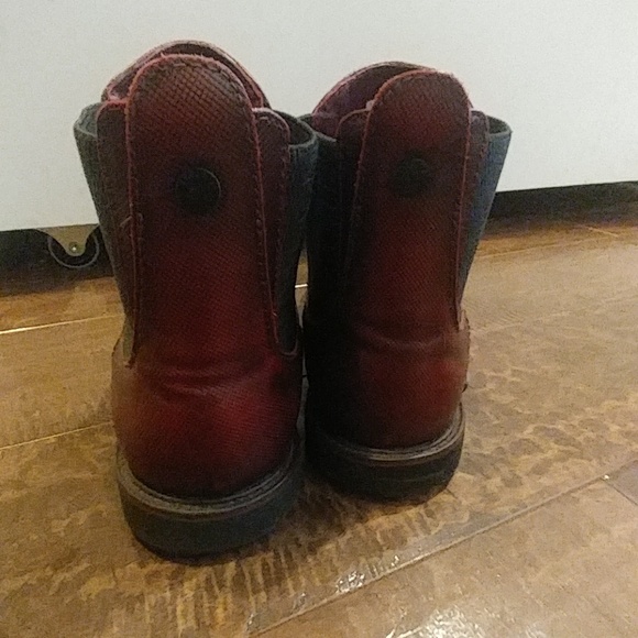 Lacoste Red Leather Ankle boots Women's size 7.5 - Picture 5 of 8